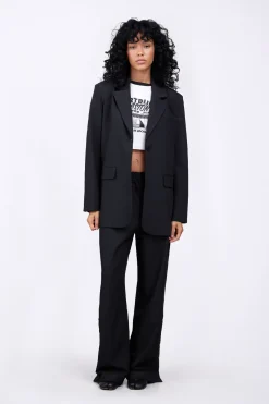Vestes & Surchemises*Gertrude Blazer Droit Coupe Droite Camelia Black