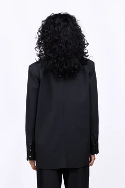 Vestes & Surchemises*Gertrude Blazer Droit Coupe Droite Camelia Black