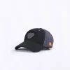 Casquettes*Gertrude Casquette Effet Use Avec Logo En Silicone Billy Vintage Black