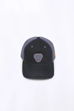 Casquettes*Gertrude Casquette Effet Use Avec Logo En Silicone Billy Vintage Black