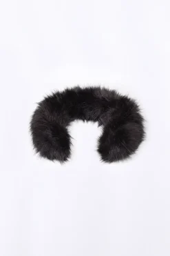Fourrures & Capuches*Gertrude Col Fourrure Synthetique Fakefur Black