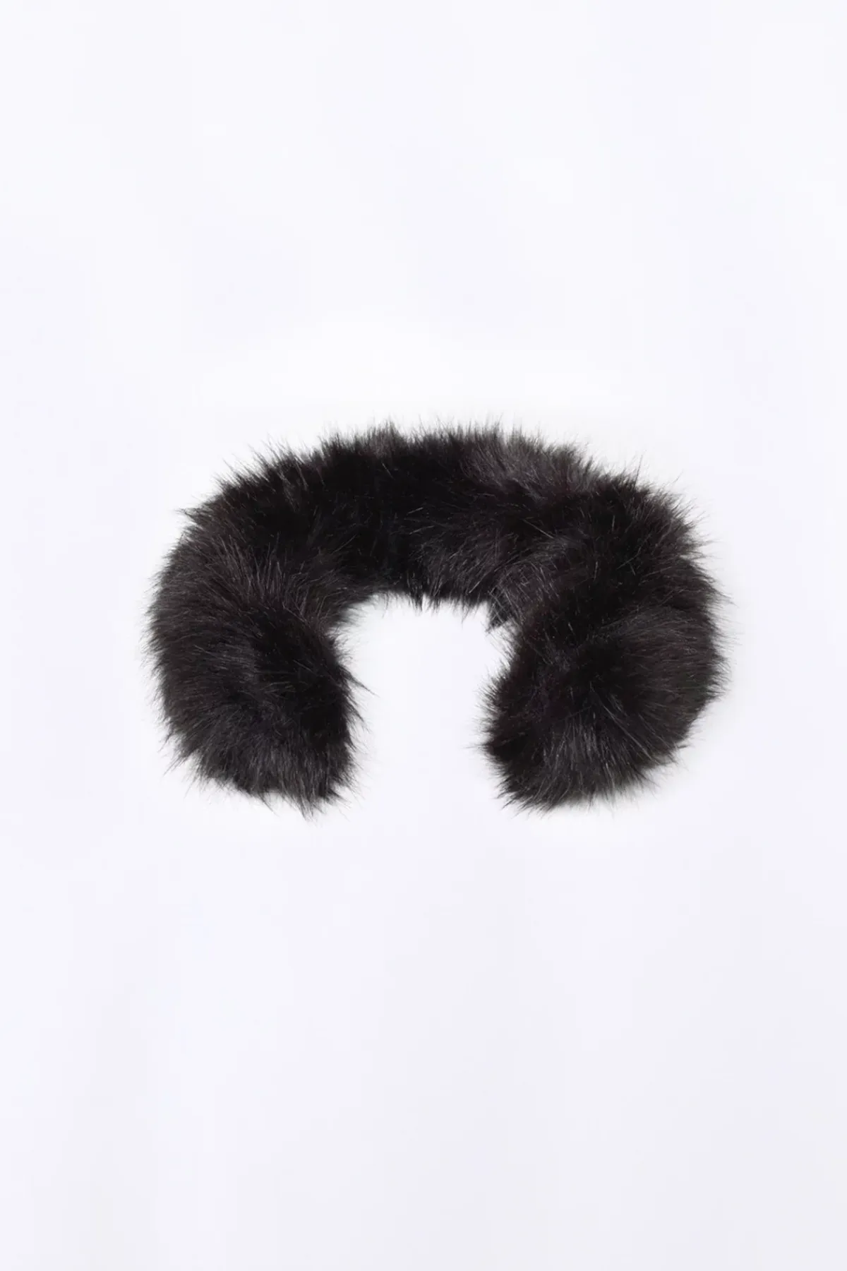 Fourrures & Capuches*Gertrude Col Fourrure Synthetique Fakefur Black