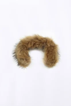 Fourrures & Capuches*Gertrude Col Fourrure Synthetique Fakefur Camel