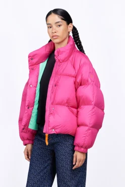 Doudounes Courtes*Gertrude Doudoune Courte Bouffante Emmanuelle Magenta