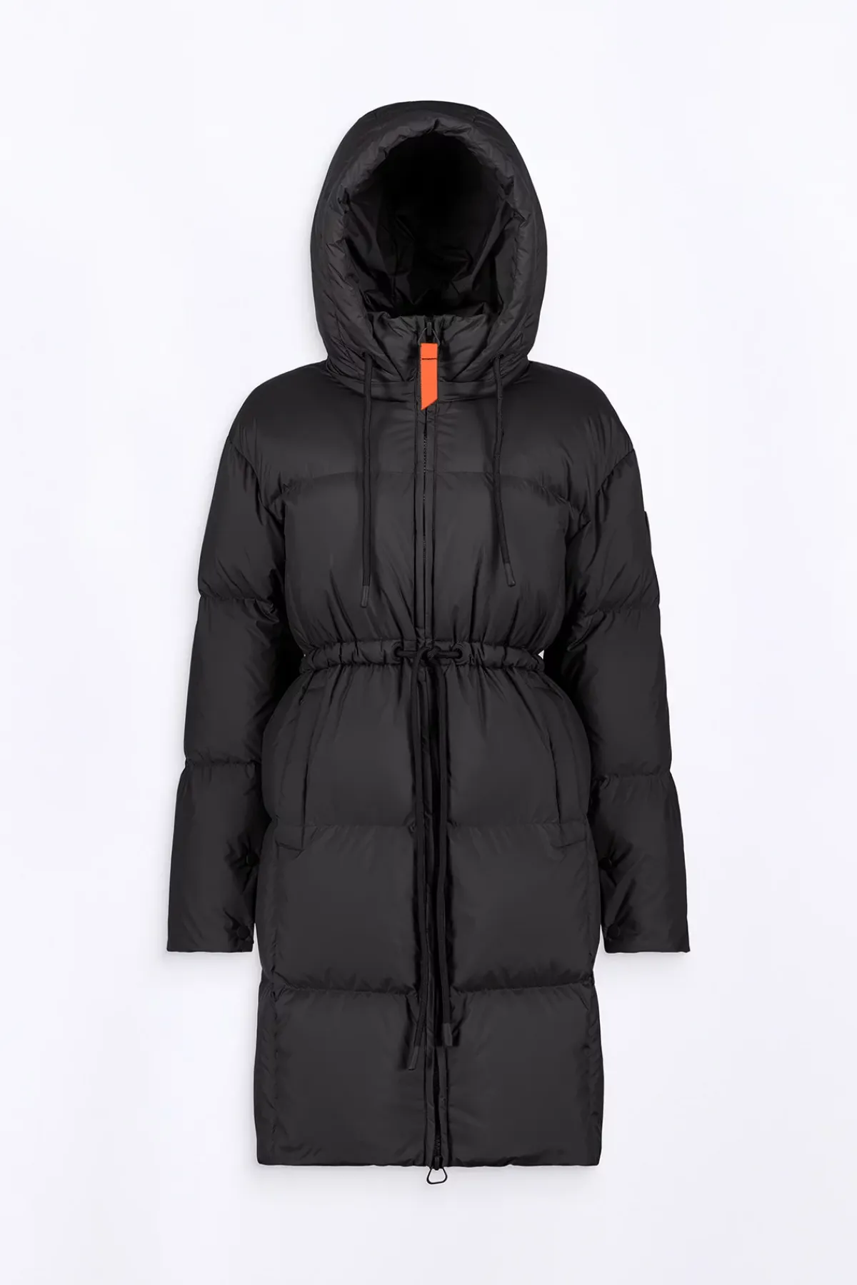 Doudounes Longues*Gertrude Doudoune Mi-Longue Droite Resserable A La Taille Tamara Black