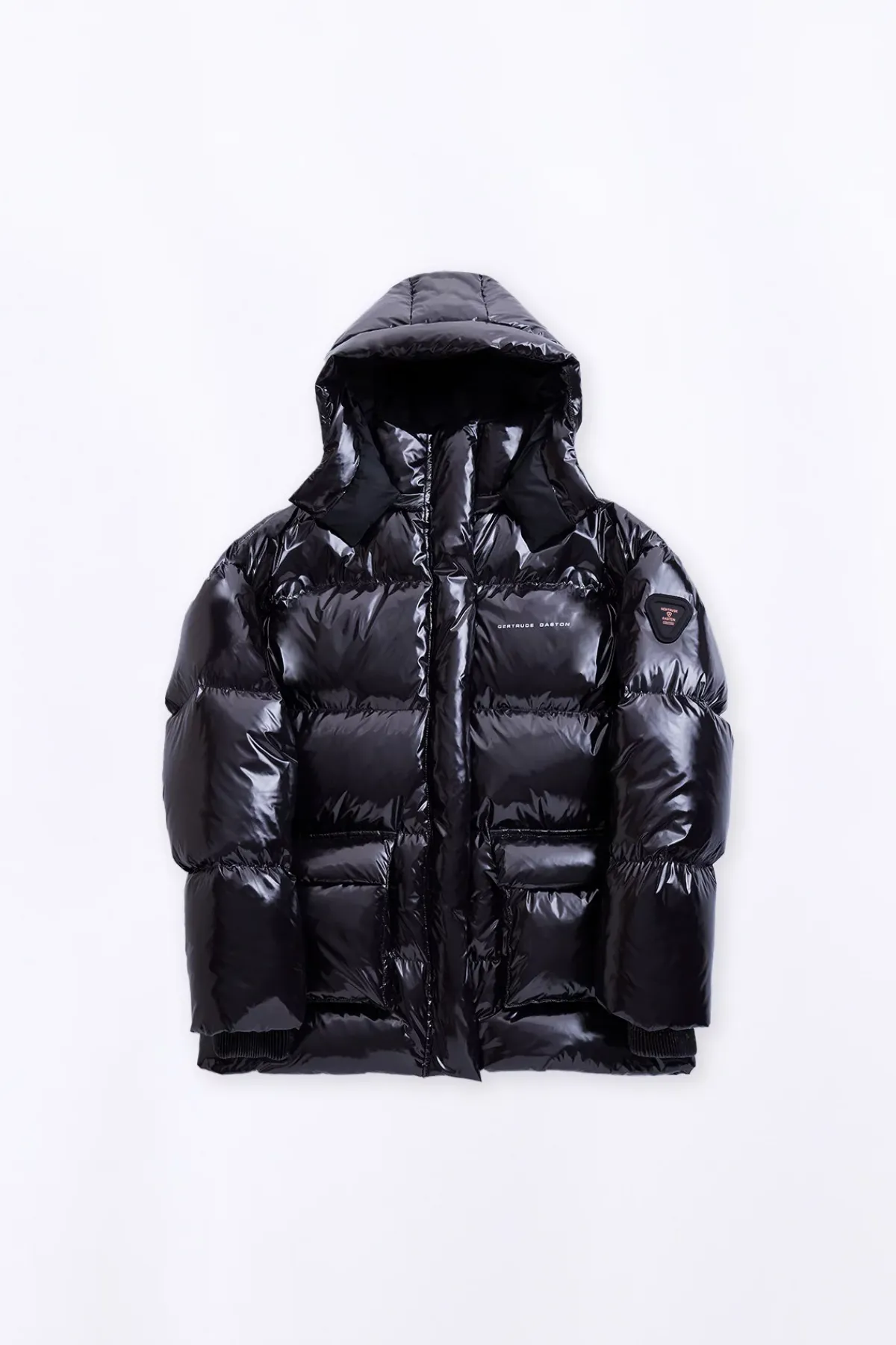 Doudounes Longues*Gertrude Doudoune Oversize Ceinturable En Nylon Brillant Manie Bright Black