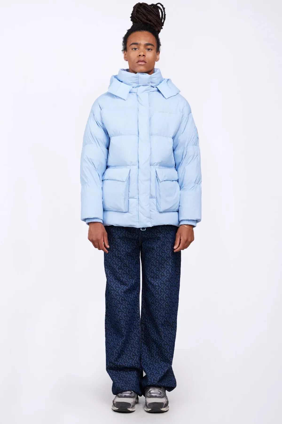 Doudounes Longues*Gertrude Doudoune Oversize Unisexe Mate Manie Texture Hortensia