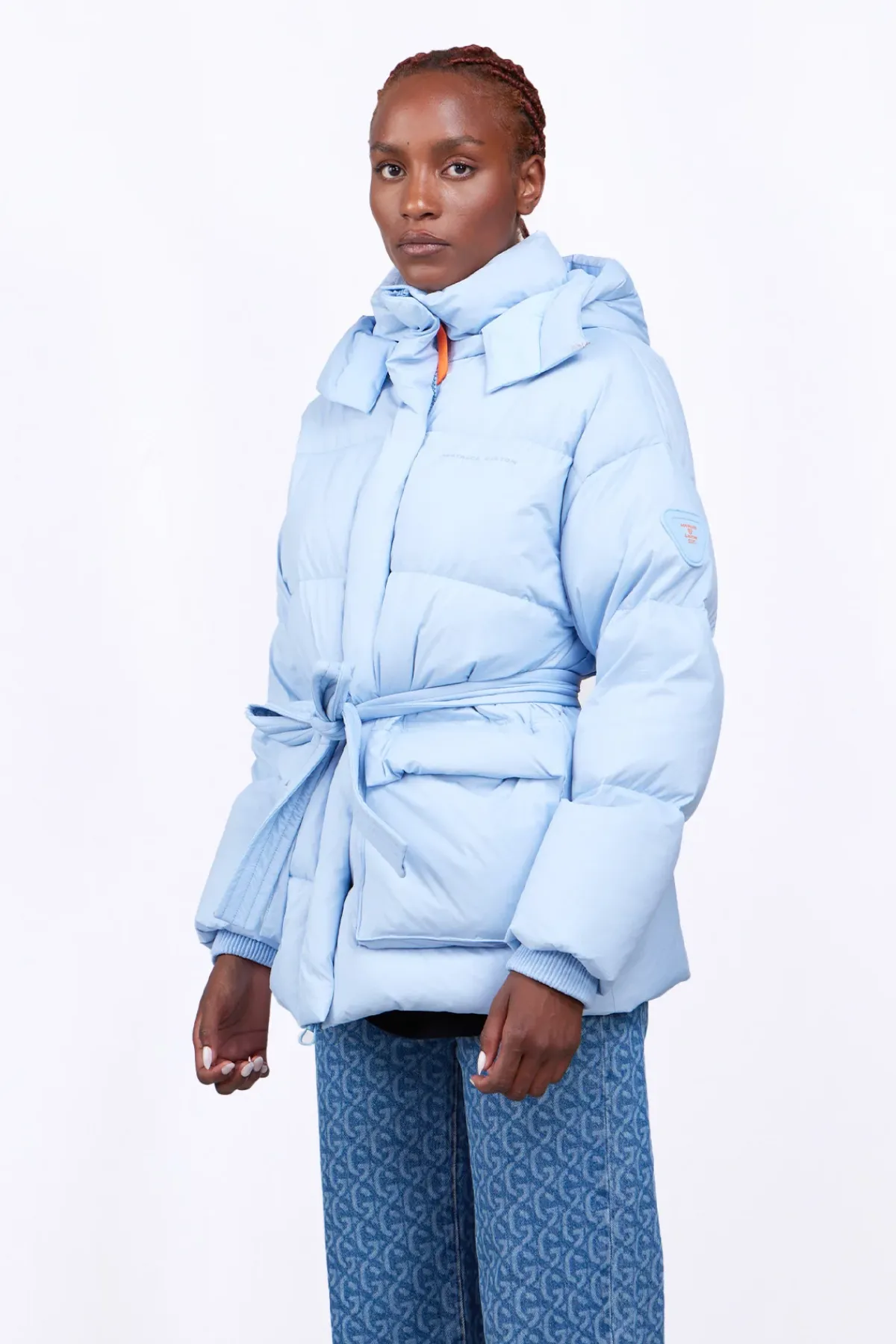 Doudounes Longues*Gertrude Doudoune Oversize Unisexe Mate Manie Texture Hortensia