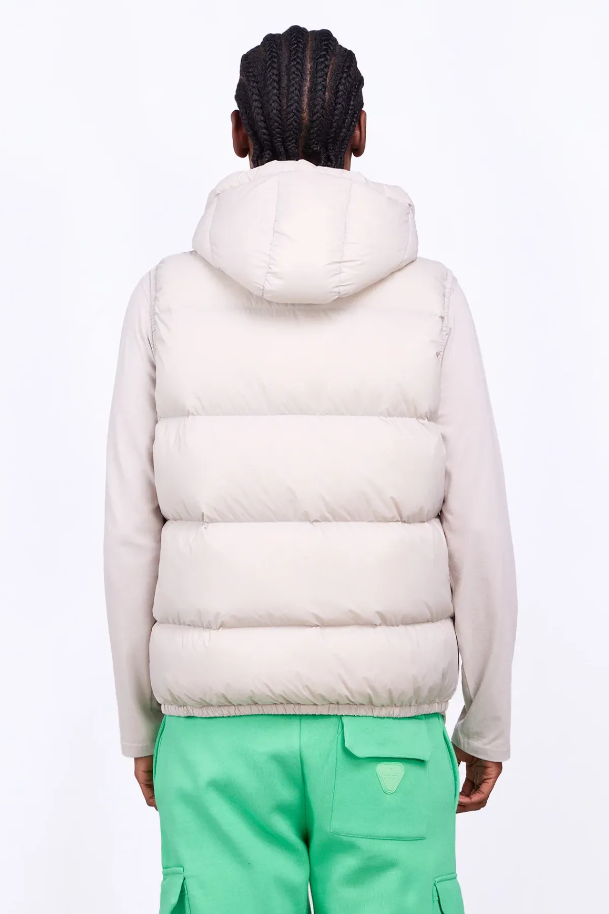 Doudounes Courtes*Gertrude Doudoune Sans Manche En Nylon Cesar Mat Ciment