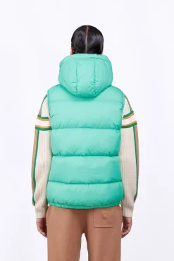 Doudounes Courtes*Gertrude Doudoune Sans Manche En Nylon Cesar Mat Opaline