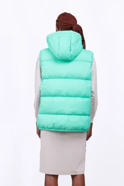 Doudounes Courtes*Gertrude Doudoune Sans Manche En Nylon Cesar Mat Opaline