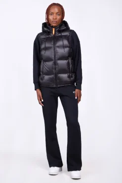 Doudounes Courtes*Gertrude Doudoune Sans Manches En Nylon Brillant Cesar Black