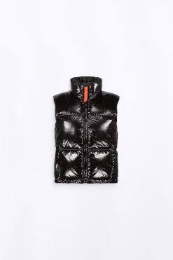 Doudounes Courtes*Gertrude Doudoune Sans Manches Puffy Matiere Glossy Galinette Black