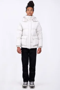 Doudounes Longues*Gertrude Doudoune Unisexe En Nylon Ripstop Epais Manie Wide Ciment