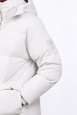Doudounes Longues*Gertrude Doudoune Unisexe En Nylon Ripstop Epais Manie Wide Ciment
