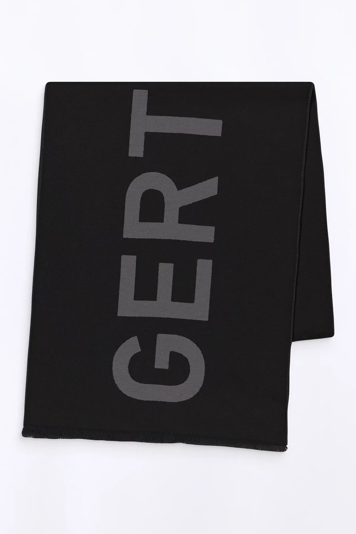 Echarpes & Gants*Gertrude Echarpe Unisexe En Maille Jacquard Bicolore Mathilde Black