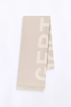 Echarpes & Gants*Gertrude Echarpe Unisexe En Maille Jacquard Bicolore Mathilde Ciment