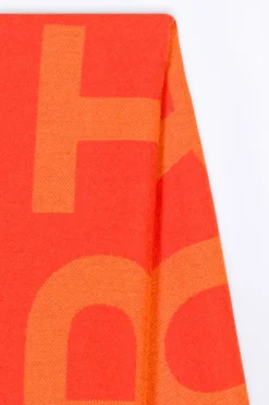 Echarpes & Gants*Gertrude Echarpe Unisexe En Maille Jacquard Bicolore Mathilde Orange