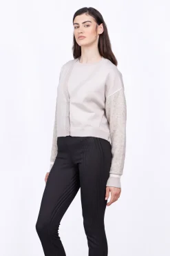 Pulls & Cardigans*Gertrude Gilet Ample Bi-Matiere Ultradoux Allison Ciment