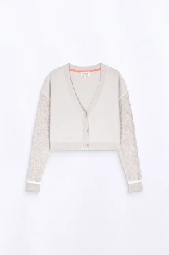 Pulls & Cardigans*Gertrude Gilet Ample Bi-Matiere Ultradoux Allison Ciment