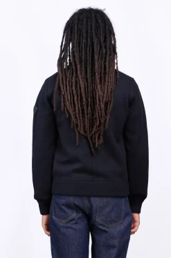 Gilets*Gertrude Gilet Bi-Matiere Col Cheminee Laurenzo Black