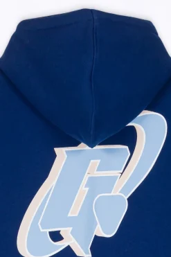 Sweatshirts & Hoodies*Gertrude Hoodie A Capuche Imprime Dos Little Charly Circle Worker Blue
