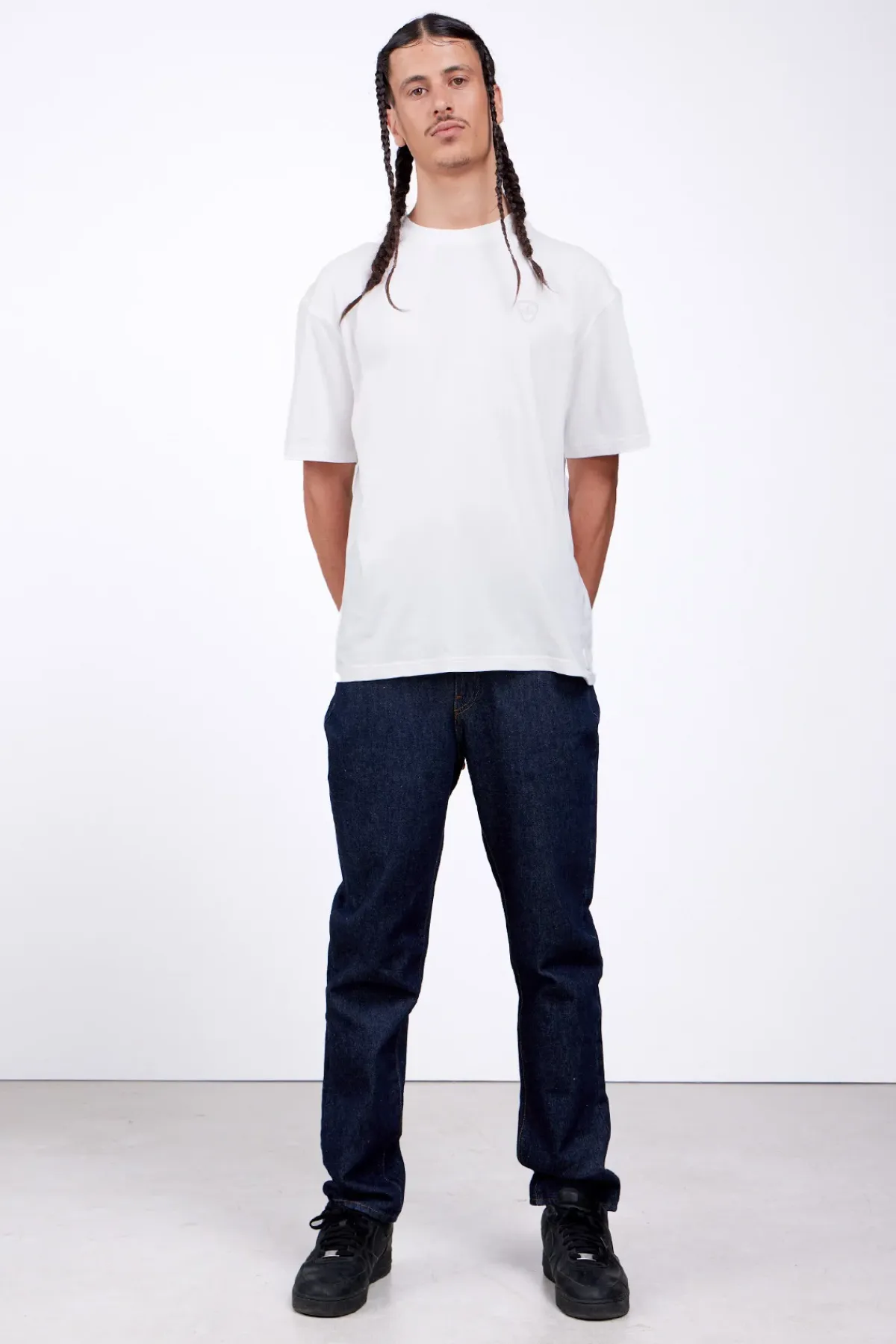 Pantalons*Gertrude Jeans Coupe Droite Double Delavage James Brut