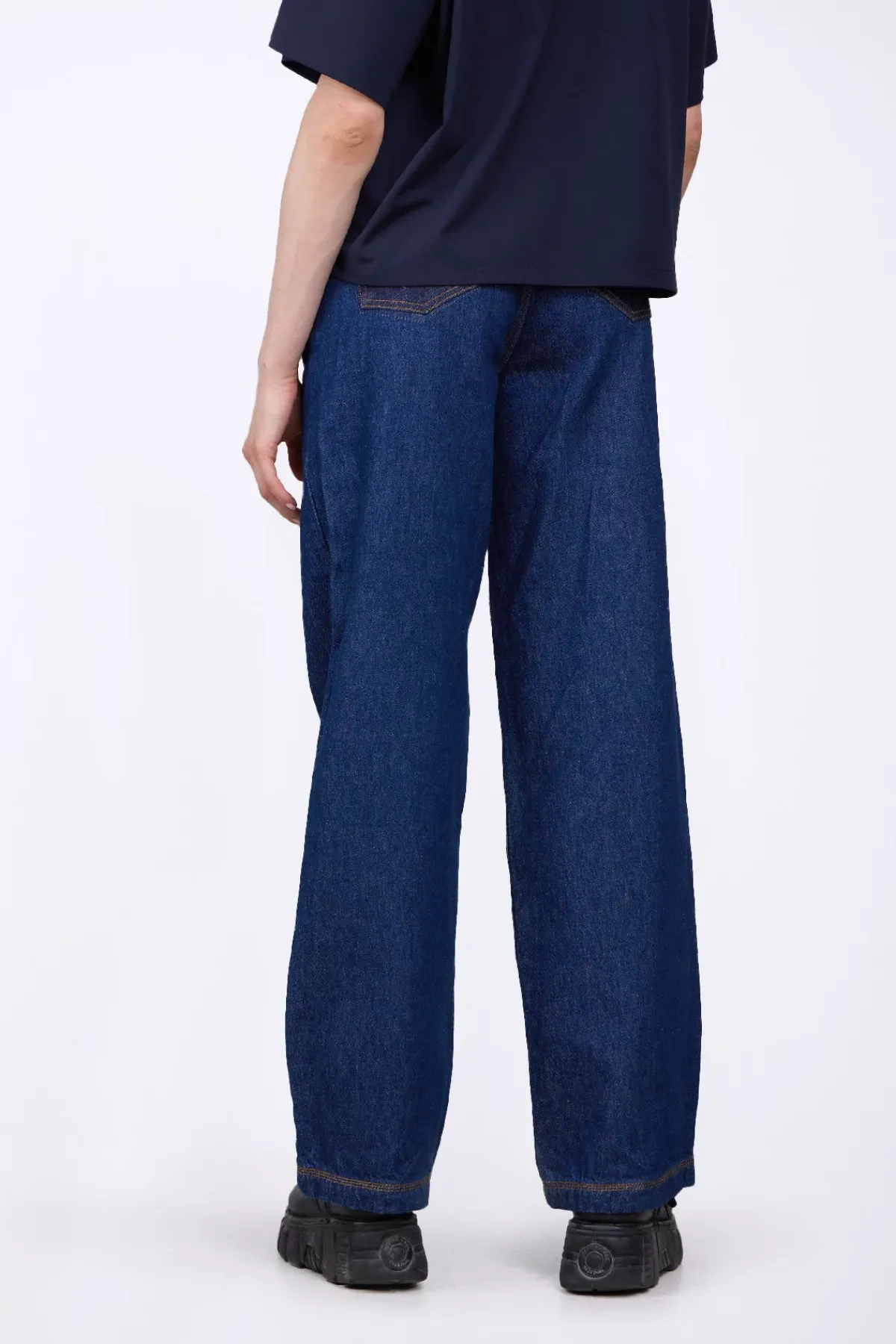 Pantalons*Gertrude Jeans Fare Taille Haute Double Delavage Vivienne Brut
