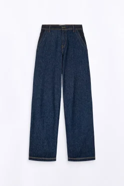 Pantalons*Gertrude Jeans Fare Taille Haute Double Delavage Vivienne Brut