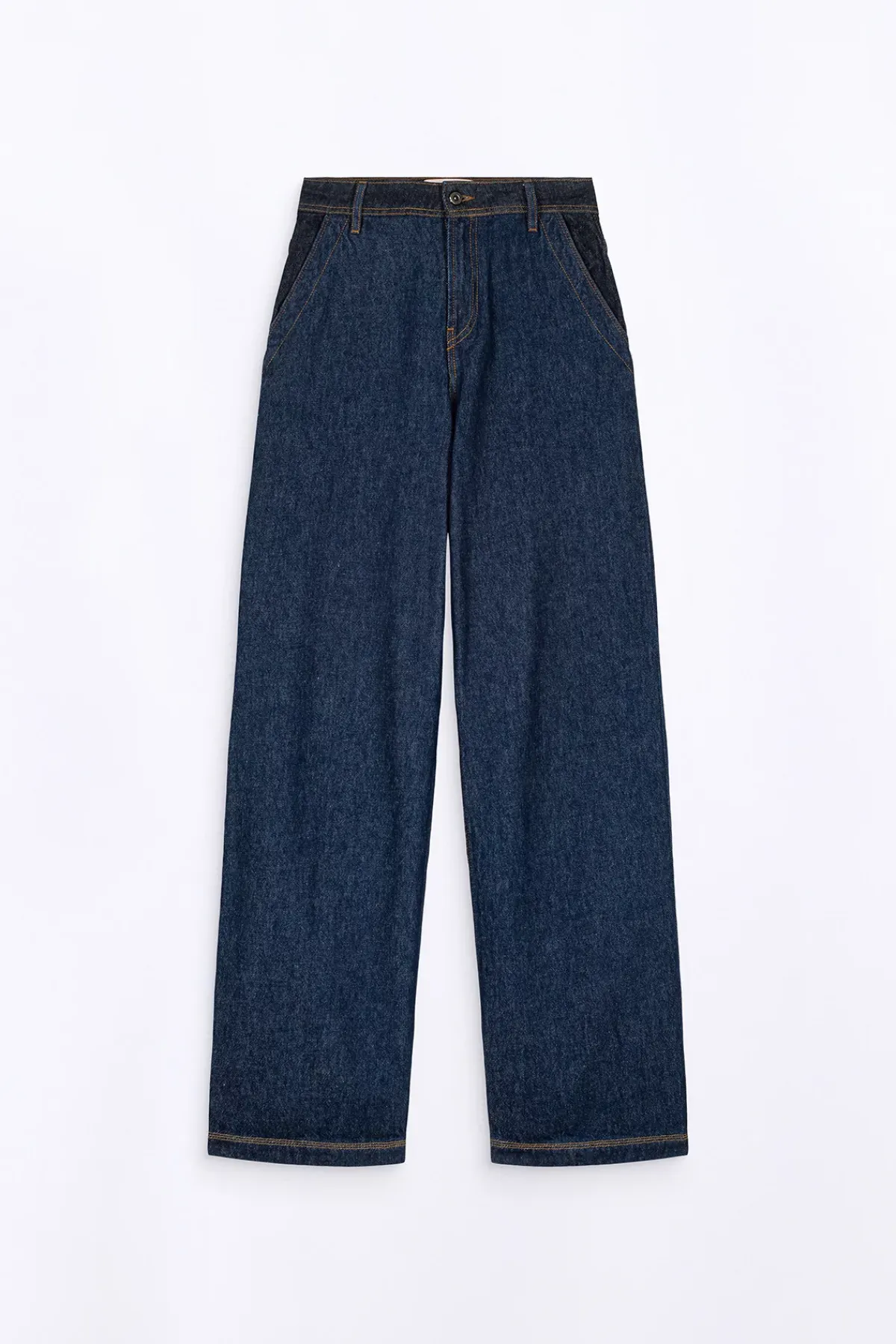 Pantalons*Gertrude Jeans Fare Taille Haute Double Delavage Vivienne Brut