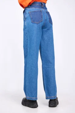 Pantalons*Gertrude Jeans Fare Taille Haute Double Delavage Vivienne 6 Month