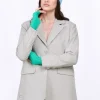 Echarpes & Gants*Gertrude Mitaines Longues En Maille Kitty Absinthe