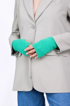 Echarpes & Gants*Gertrude Mitaines Longues En Maille Kitty Absinthe