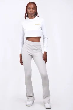 Pantalons*Gertrude Pantalon Ajuste Coupe Flare Minerva Ciment