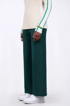 Pantalons*Gertrude Pantalon Ample En Maille Annie Dark Green