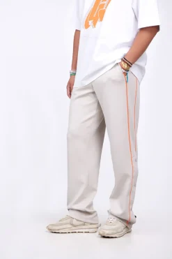 Pantalons*Gertrude Pantalon De Jogging Bandes Contrastees Maxence Ciment