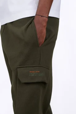 Pantalons*Gertrude Pantalon De Jogging Homme Poches Cargo Mario Kaki