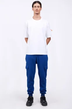 Pantalons*Gertrude Pantalon De Jogging Homme Poches Cargo Mario Worker Blue