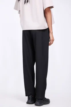 Pantalons*Gertrude Pantalon De Tailleur Stretch Coupe Droite Fleur Black