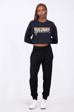 Pantalons*Gertrude Pantalon Unisexe En Maille Coupe Jogging Maxime Black