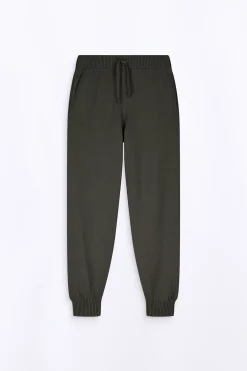 Pantalons*Gertrude Pantalon Unisexe En Maille Coupe Jogging Maxime Kaki