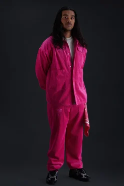 Pantalons*Gertrude Pantalon Unisexe Facon Velours Cotele Axel Magenta