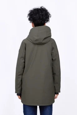 Doudounes Longues*Gertrude Parka En Neoprene Christina Kaki