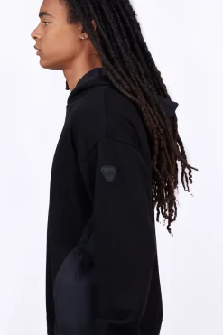 Pulls & Polos*Gertrude Pull A Capuche Bi-Matiere Nylon-Maille Yohan Black