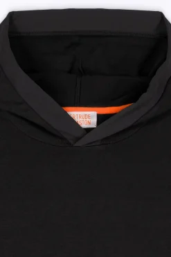 Pulls & Polos*Gertrude Pull A Capuche Bi-Matiere Nylon-Maille Yohan Black