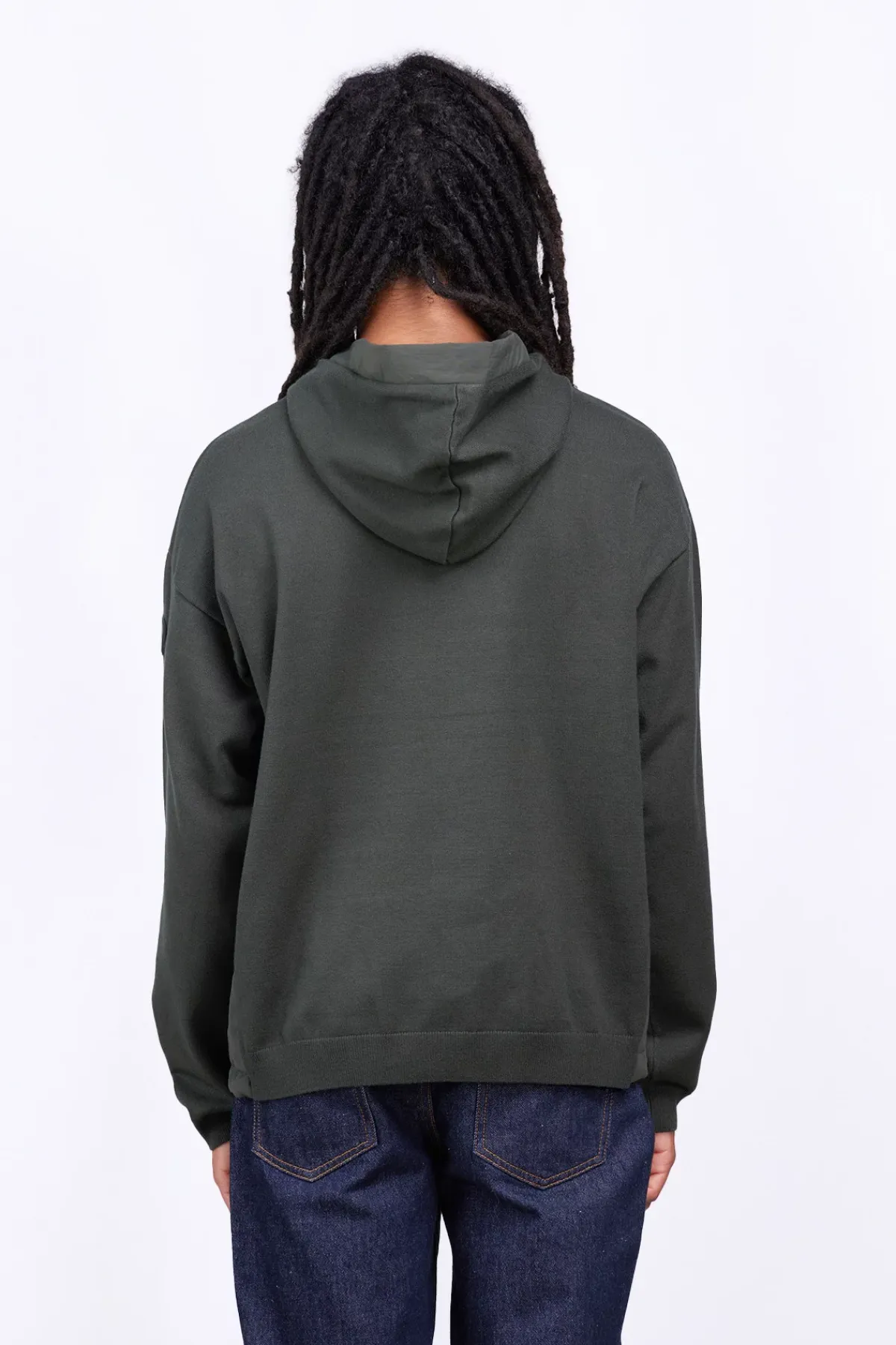 Pulls & Polos*Gertrude Pull A Capuche Bi-Matiere Nylon-Maille Yohan Kaki