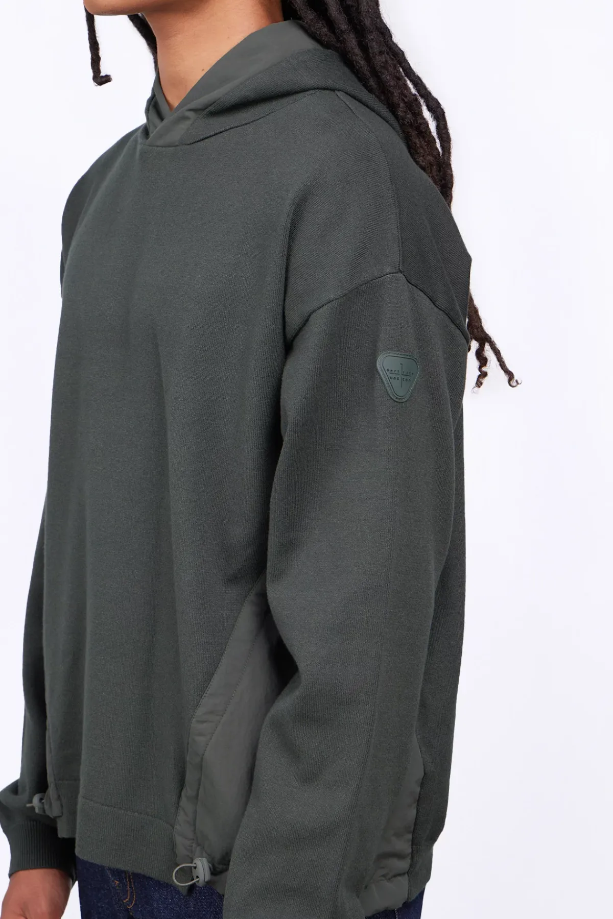 Pulls & Polos*Gertrude Pull A Capuche Bi-Matiere Nylon-Maille Yohan Kaki