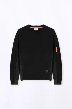 Pulls & Polos*Gertrude Pull Bombardier Bi-Matiere Aldo Black