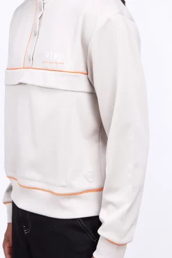 Pulls & Cardigans*Gertrude Pull Camionneur Col Zippe Guitou Ciment