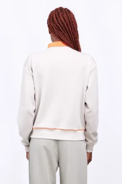 Pulls & Cardigans*Gertrude Pull Camionneur Col Zippe Guitou Ciment